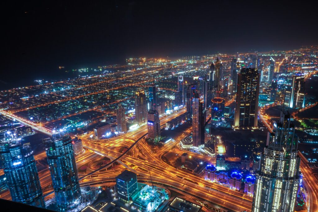 future parking city of dubai slow exposure